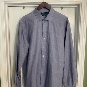 Ralph Lauren Men's Classic Blue Dress Shirt Size XL